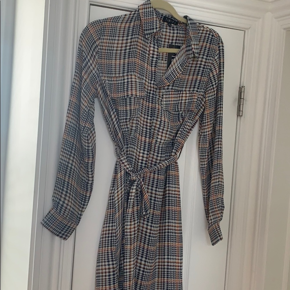 Patterned Long Sleeve Dress